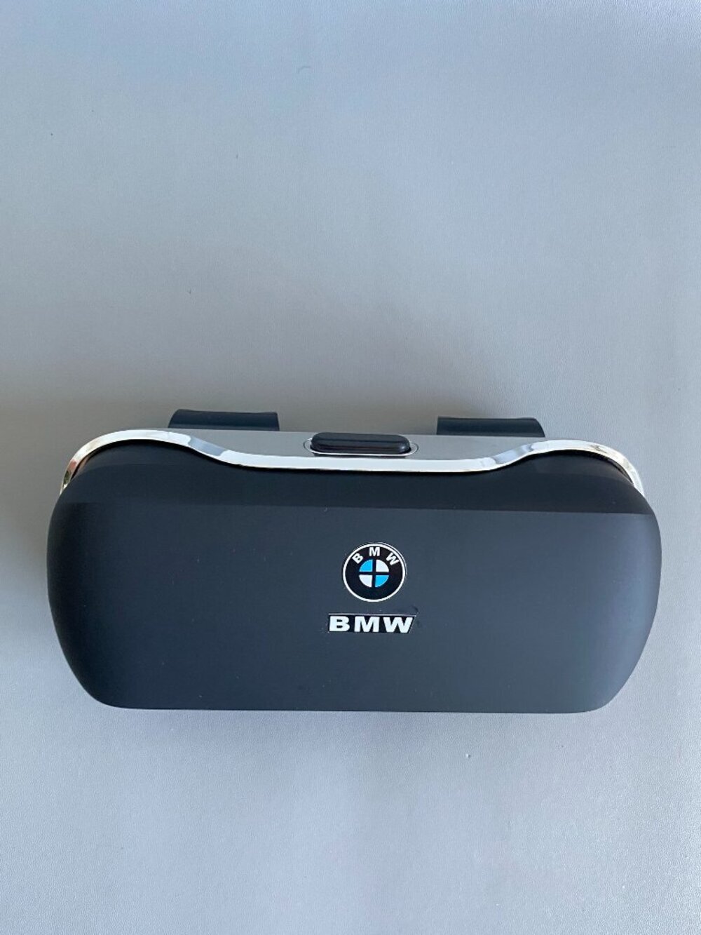 BMW Car Visor Sunglasses Case Hard Shell Holder Black Chrome NWOT Unisexβ